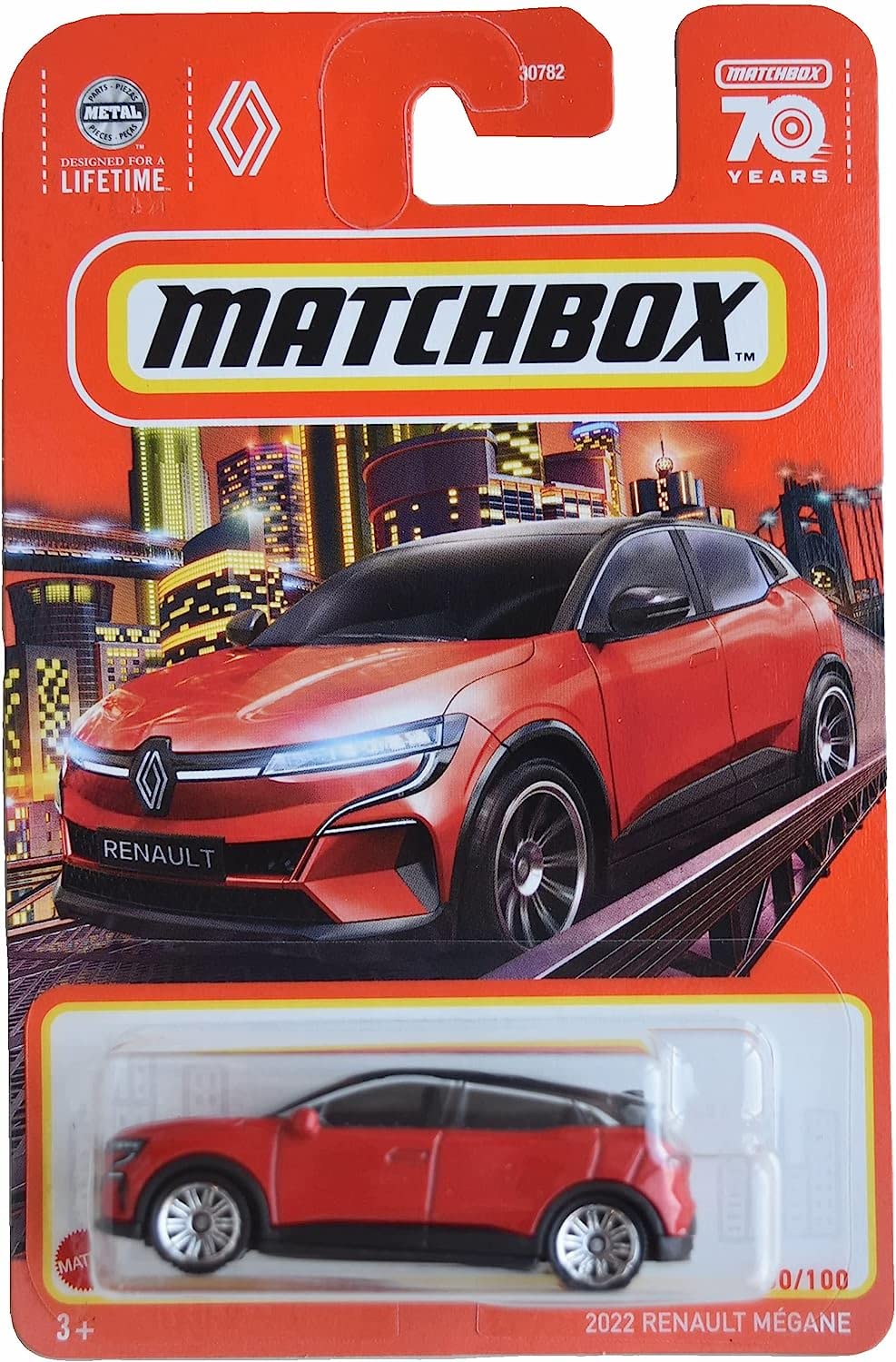 Amazon.com: Matchbox 2022 Renault Megane, 70 Years 100/100 : Toys